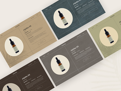 Product Card Design beauty concept cosmetics design minimalism online store product product card shop web design