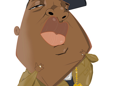 Biggie Smalls caricature illustration procreate