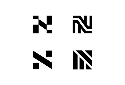 N logo design illustration letter line logo mark n nina symbol