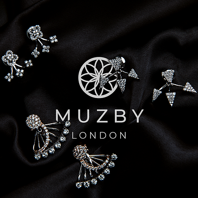 Muzby London - Jewelry Logo Design and Brand Identity app bangles branding design diamond graphic design grapic designer illustration jewellry jewelry logo packaging design ring typography ui ux vector