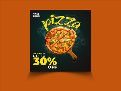 SOCIAL MEDIA POST DESIGN PIZZA banner branding design graphic design illustration social media post design pizza