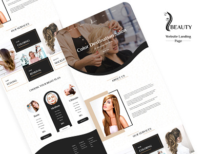 Beauty Parlour Website Design app design beautybloggers branding cosmrtic design hairsalon illustration instagram logo makeupaddict makeupart makeupdelhi makeupforever makeuppost pedicure photography ui ui design ux wedding