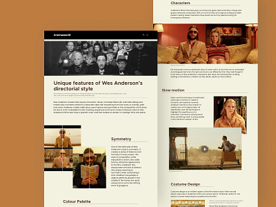 Longread Design concept design longread movie page style ui web design