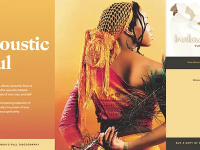 India Arie's discography design music soul ui