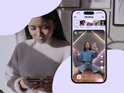 AR Social Network App Interactions animation app design ar augmented reality blogging branding communication design graphic design interaction design interface mobile motion graphics social media social network ui user experience user interface ux vlogging