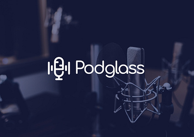 Podglass - Podcast Show Logo adobe branding branding design content creator design graphic design icon identity logo podcast vector