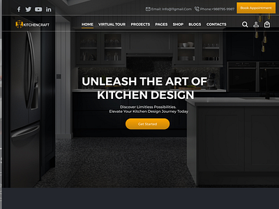 📝Landing Page + Complete UI for Kitchen Craft 🍱 2023 design black theme website branding bubble.io dribbble pro dribbble top designer dribbble.com figma graphic design graphic designer kitchen website landing logo motion graphics no code page saas ui website design yellow buttons