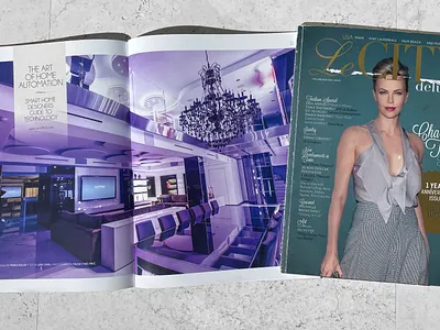 Penthouse PhotoShoot Publication crestron lighting design lutron magazine photography