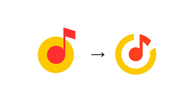 Yandex Music logo redesign branding logo