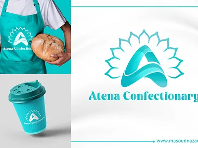 Atena Confectionary logo design branding confectionary logo graphic design logo logodesigner masoud nazari monogram