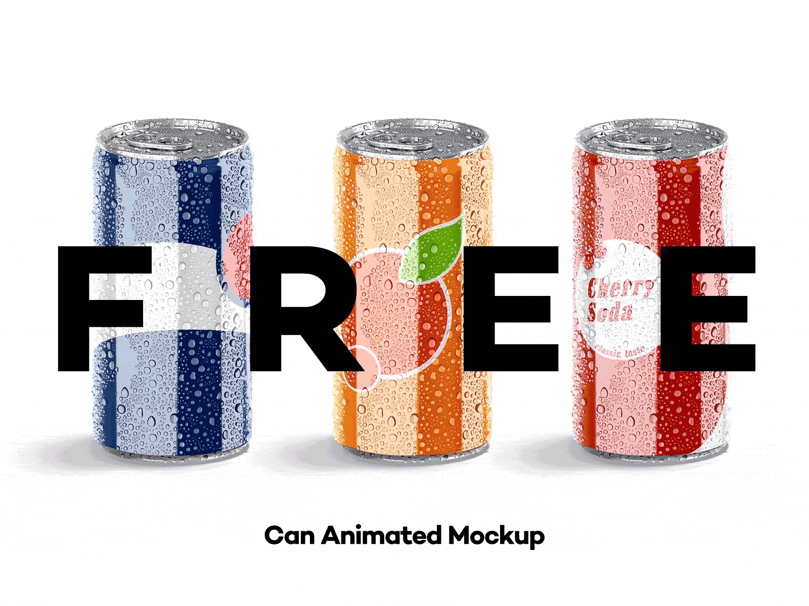 Free Soda Can Mockup 280 ml animated can drink free freebie mockup psd soda