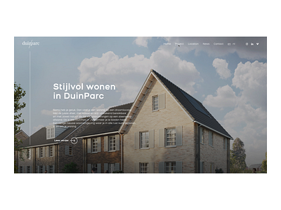 Duinparc Website for architectural developer animation architect design developer interface animation ui website