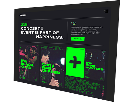 Music Concert / Festival Landing Page