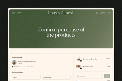 Furniture store UI design | Checkout Page cart checkout checkout page checkout page design ecommerce design ecommerce ui ecommerce website furniture store furniture website minimal ui modern ui design shop ui simple ui design ui design web design