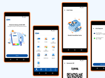 BRI - Redesign EDC Machine bank bri edc illustration indonesia machine redesign