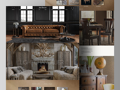 Art Decor - Luxury Furniture anding Page Website brand branding chair clean design flat furniture graphic design home page landing page luxury minimal mockup sofa ui ux web design