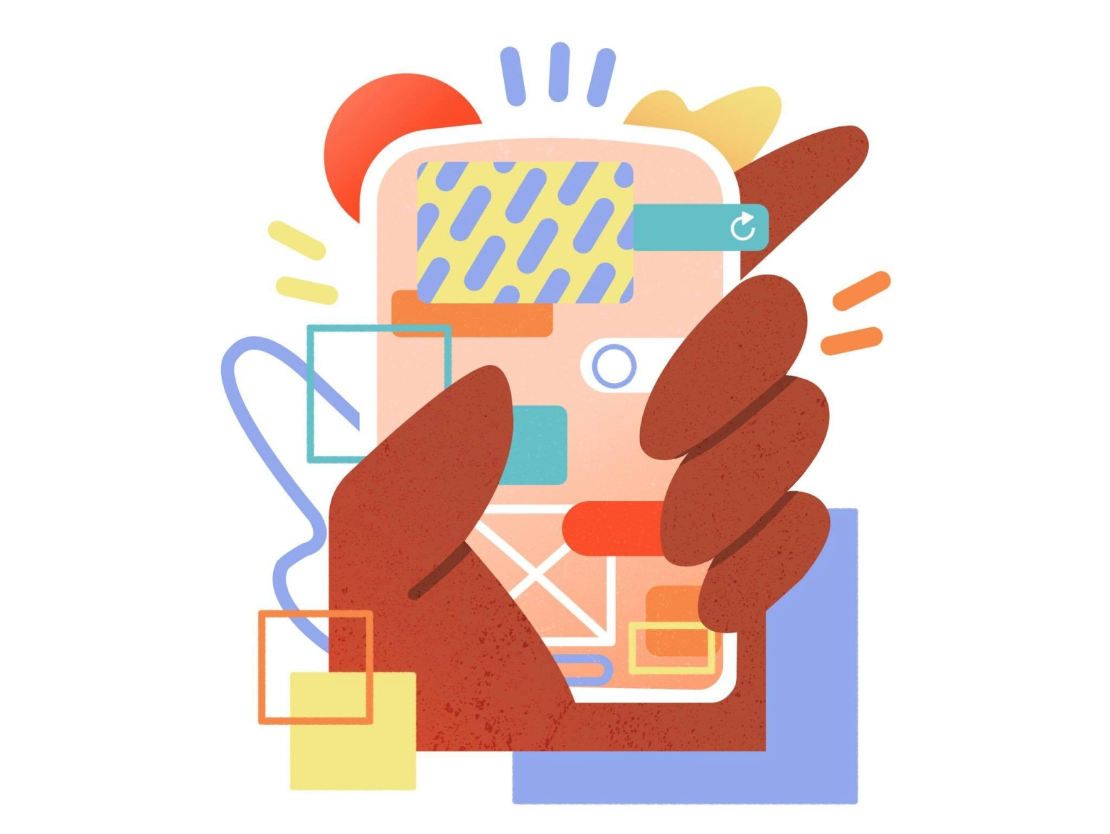 Ui exploration art colorful design flatdesign illustration ui vector