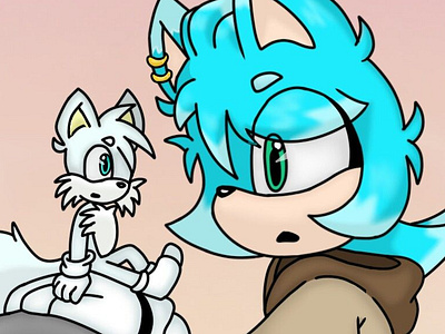 'Tiny Friend' art articfox artist bestfriends cat characters design digitalart digitalartist drawing fancharacters fox friends illustration originalcharacters sega sonic sonicthehedgehog