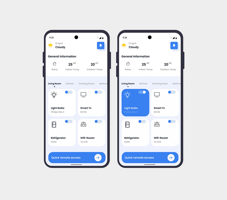 Smart Devices App by Saravanakumar on Dribbble