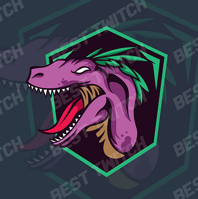 Dinosaur twitch gaming mascot logo best price ! BestTwitch mascot dinosaur streaming logo