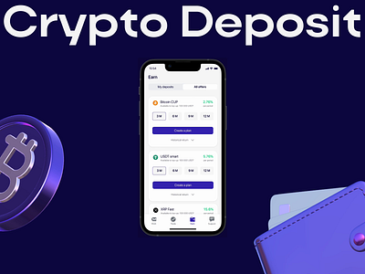 Crypto Deposit app crypto mobile app product ui uiux ux