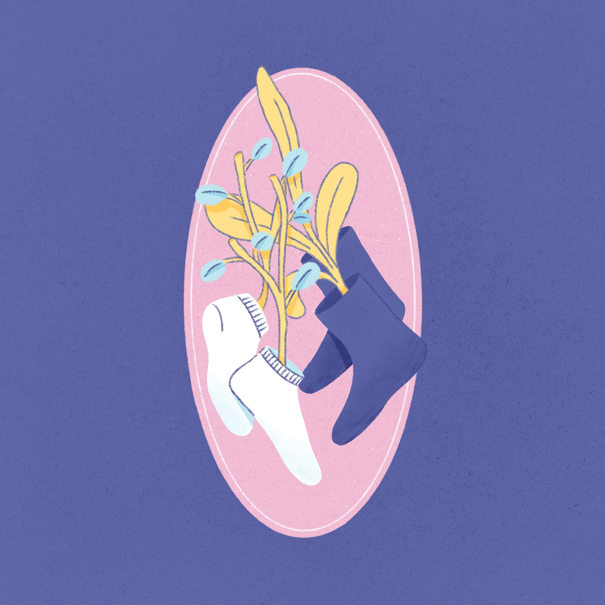 Warmth bed colors drawing feet graphic illustration love sharing socks warm warmth winter