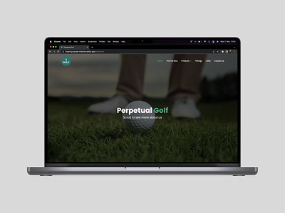 Perpetual Golf (Landing Page Design) ⛳️🏌️‍♀️ branding design figma golf illustration logo ui ux web design