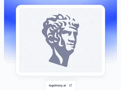 "A Greek God's Head" — Logotype Design | LogoliveryAI ai powered logo greek god greek gods face logo logo ai logo design logo generator logotype svg