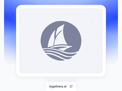 "A Yacht on the Waves" — Logotype Design | LogoliveryAI ai powered logo logo logo ai logo design logo generator logotype svg yacht yacht on the waves