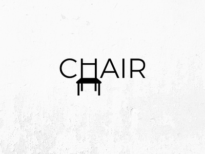 Chair Logo branding chair chair logo creative logo logo logodesign minimal logo print t shirt typography wordmark logo