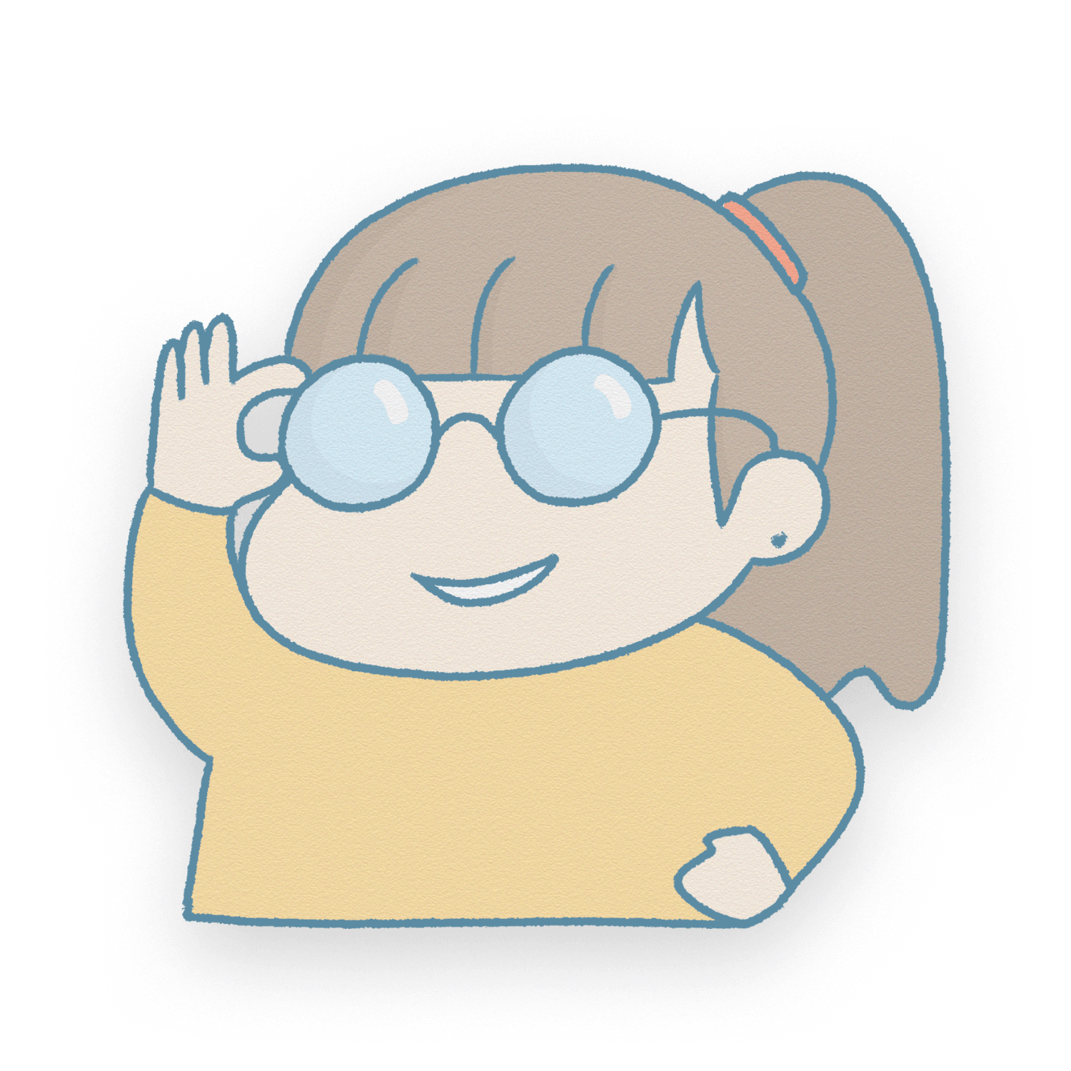 Smug Glasses Girl 2d animation character character design childrens book design frame animation gif glasses illustration