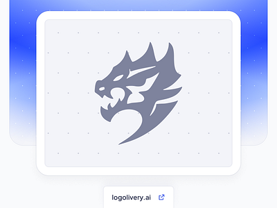 "A Dragon's Head" — Logotype Design | LogoliveryAI ai powered logo dragon dragons head logo logo ai logo design logo generator logotype svg