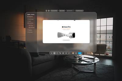 Apple Vision Pro - Figma App Concept Redesign apple apple vision pro ar concept figma glass redesign ui vision pro visionos vr