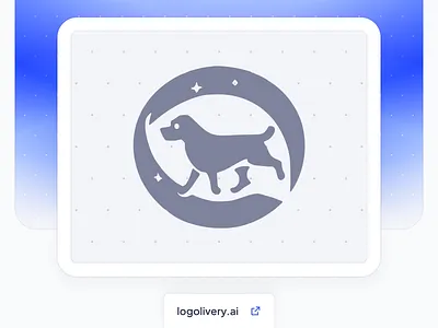 "A Dog in the Space" — Logotype Design | LogoliveryAI ai powered logo dog dog in the space logo logo ai logo design logo generator logotype svg