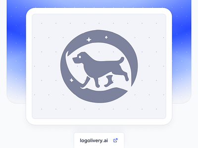 "A Dog in the Space" — Logotype Design | LogoliveryAI ai powered logo dog dog in the space logo logo ai logo design logo generator logotype svg