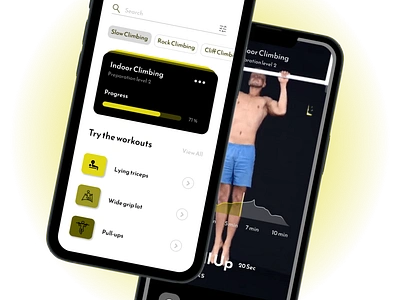 Rock Climbing Training App adventure app app for user app inspiration bouldering branding challenge climbing community design fun gear illustration lead climbing locations mobile mobile app safety training ui