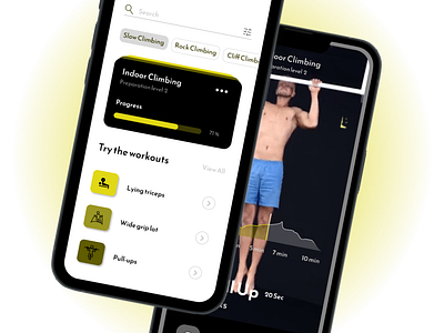 Rock Climbing Training App adventure app app for user app inspiration bouldering branding challenge climbing community design fun gear illustration lead climbing locations mobile mobile app safety training ui