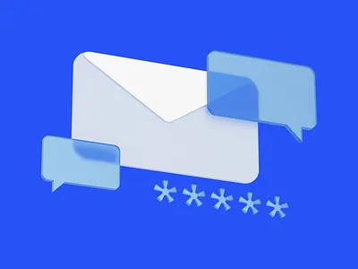 Contact us 3d blender bubble composition envelope glass icon illustration inspiration material message paper password render