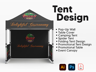 Canopy Tent design/ Backdrop banner/ Tradeshow booth design adobe illustrator backdrop banner branding canopy canopy tent design canva feather flag graphic designer plum tent tradeshow booth