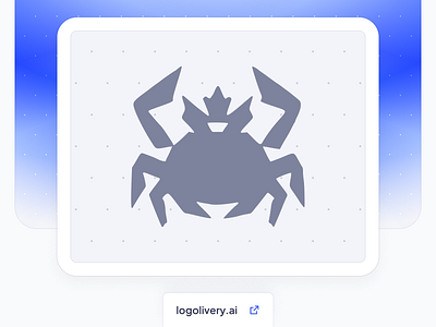 "A Crab" — Logotype Design | LogoliveryAI ai powered logo crab logo logo ai logo design logo generator logotype svg