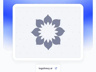 "A Flower" — Logotype Design | LogoliveryAI ai powered logo flower logo logo ai logo design logo generator logotype svg