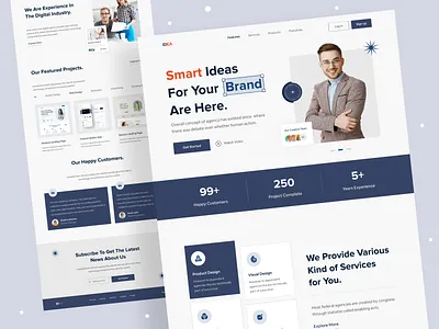 Digital Agency website design agency branding business company concept creative agency digital agency digital campaign digital marketing home page landing page marketing minimal service uiux web design website