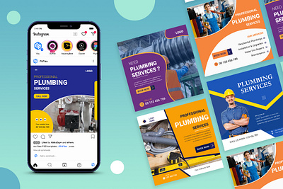 Plumbing Service Social Post Template business construction contractor cpdesign creativepeoples electrician handyman house constructions maintenance page pipes plumber plumber service plumber website plumbing plumbing landing real estate renovation roof constructions trending