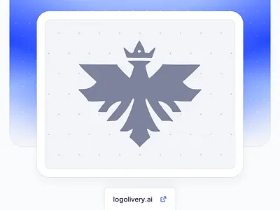"A Bird with the Crown" — Logotype Design | LogoliveryAI ai powered logo bird bird with the crown crown logo logo ai logo design logo generator logotype svg