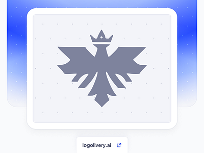 "A Bird with the Crown" — Logotype Design | LogoliveryAI ai powered logo bird bird with the crown crown logo logo ai logo design logo generator logotype svg