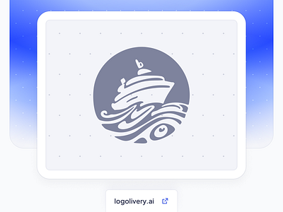 "A Ship on the Waves" — Logotype Design | LogoliveryAI ai powered logo logo logo ai logo design logo generator logotype ship ship on the waves svg