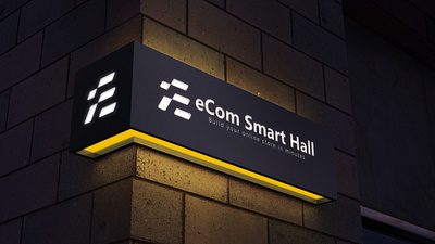 E-com smart hall logo design. alphabet e design branding freelancer fozlu graphic design letter e logo logo logo design minimalist logo simple logo smart logo