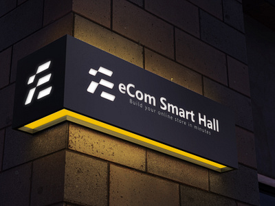 E-com smart hall logo design. alphabet e design branding freelancer fozlu graphic design letter e logo logo logo design minimalist logo simple logo smart logo