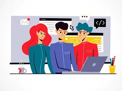 Mentoring branding design flat graphic design icon illustration mentoring vector