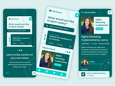 Online Course Mobile App UI Design app design mobile app mobile app design online course app online course app ui online course ui design ui ui design